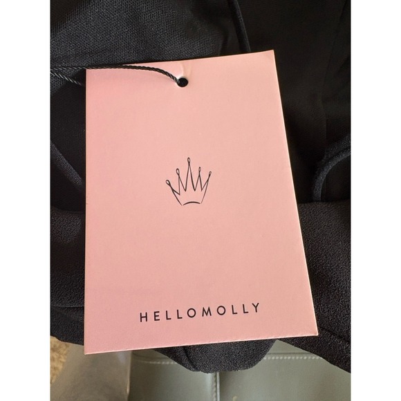 Hello Molly Dress Womens Size 4 Black One Shoulder Event Occation Sexy Midi New - Picture 11 of 12
